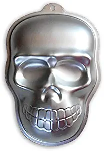 3D Skull Cake Pan, Halloween Cake Bakeware, Aluminum Alloy Ghost Skull Game Cake Molds for Baking