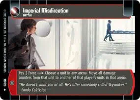 STAR WARS TCG THE EMPIRE STRIKES BACK IMPERIAL MISDIRECTION 105U