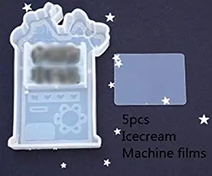 5pcs Ice Cream Vending Machine Film Liquid Shaker Plastic for 3D Silicone Pendant Uv Epoxy Resin Mold Clay Soap Wax Gypsum Candle Mould