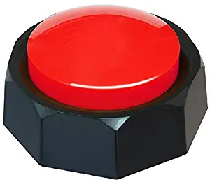 RIBOSY Recordable Talking Button - Now Record Any 30 Seconds Surprise Message (Red-Black)