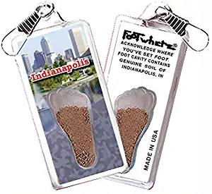 Indianapolis “FootWhere” Souvenir Lanyard. Made in USA (IND301 - Skyline)