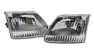 Holiday Rambler Admiral 2004-2007 RV Motorhome Pair (Left & Right) Replacement Front Headlights with Bulbs