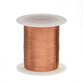 Remington Industries 34SNSP.25 34 AWG Magnet Wire, Enameled Copper Wire, 4 oz, 0.0069" Diameter, 2022' Length, Natural