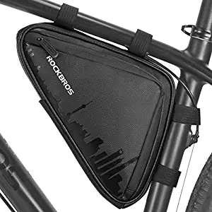 ROCK BROS Bicycle Frame Bag Bike Frame Triangle Bag Under Top Tube Bag Bike Storage Bag for Mountain Road Bike