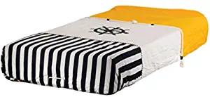 ALFEMO ADMIRAL Twin Bed Cover for Kids Bedroom Nautical Modern Design with 3 Pillows