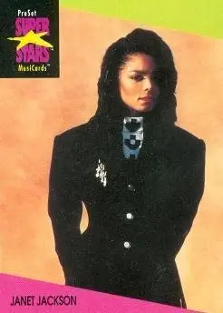 Janet Jackson trading Card (Musician) 1991 Proset Musicards Super Stars #58