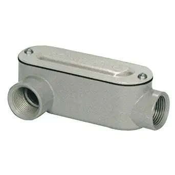 Morris 14093 Rigid Conduit Body, Aluminum, Type LR, Threaded with Cover and Gasket, 1-1/4" Thread Size