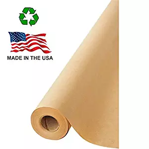 Made in USA Brown Kraft Paper Jumbo Roll 17.75” x 1200” (100ft) Ideal for Gift Wrapping, Art, Craft, Postal, Packing, Shipping, Floor Covering, Dunnage, Parcel, Table Runner 100% Recycled Material