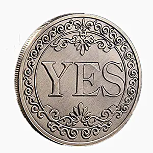 YES&NO Bronze Coin, Perfect Flip Coin Game Commemorative Badge Collection Toy