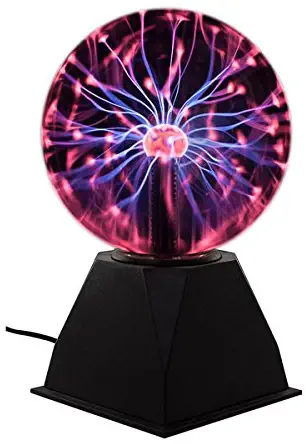 Plasma Ball Light 6" inch Interactive Touch Responsive Lamp Tesla Coil Lightning Effect Science Educational Fun Gift (6 Inch)