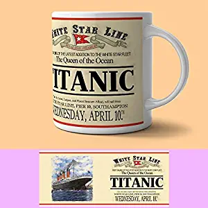 signs-unique Titanic White Star Line Ceramic Coffee Mug (og)