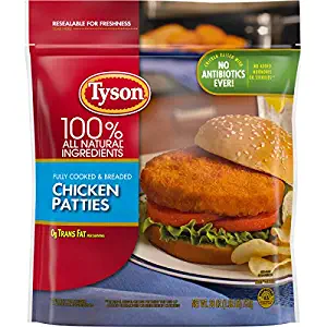 Tyson Fully Cooked Chicken Patties, 26 oz. (Frozen)