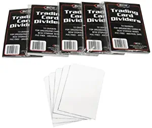 (5) BCW Brand Trading Card Divider Cards - 10-Pack - TCD - 50 Cards Total