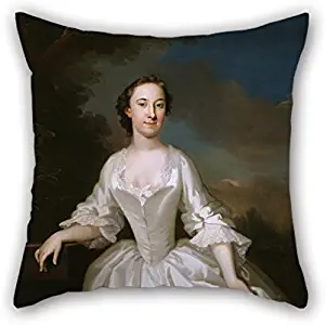 artistdecor 18 X 18 Inches / 45 by 45 cm Oil Painting John Wollaston - Portrait of Lucy Parry, Wife of Admiral Parry Pillow Cases,Both Sides Ornament and Gift to Kitchen,Living Room,Study Room,Shop