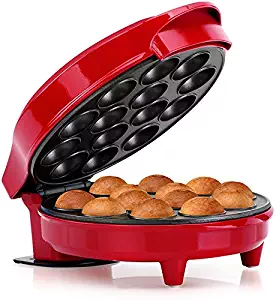 Holstein Housewares HF-09014R Cake Pop Maker, Red/Stainless Steel