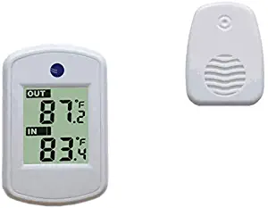 Ambient Weather WS-04-WHITE Wireless Thermometer with Indoor and Outdoor Temperature, White