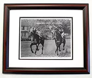 Match Race Seabiscuit Defeats War Admiral 8x10 Photo in an 11x14 Cherry Frame