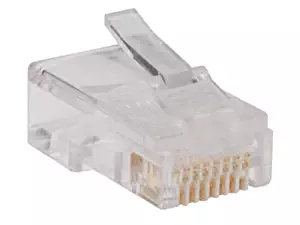 TRIPP LITE 100 Pack RJ45 Plugs Round Solid Stranded Conductor 4-Pair Cat5e Cable (N030-100)