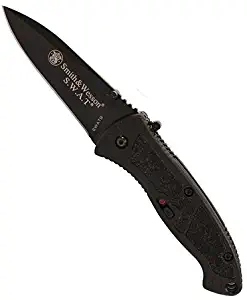 SMITH & WESSON Small S.W.A.T. SWATB 5.8in S.S. Assisted Opening Knife with 2.5in Drop Point Blade and Aluminum Handle for Outdoor, Tactical, Survival and EDC