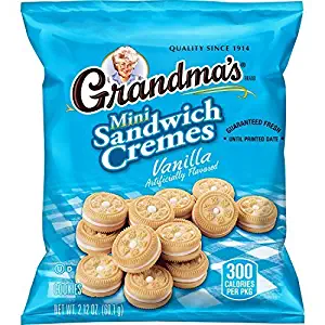 Grandma's Sandwich Cookies, Vanilla Creme Minis, 2.12 Ounce (Pack of 60)