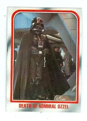 Star Wars Empire Strikes Back trading card 1980 Topps #34 Darth Vader killed Admiral Ozzel