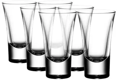 Gmark 2-Ounce Heavy Base Shot Glass Set, Whiskey Shot Glass 12-Pack GM2026