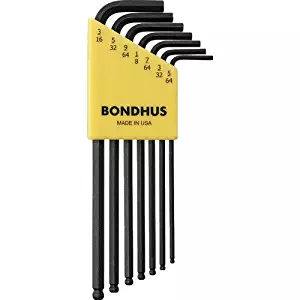 Bondhus 10945 Set of 7 Balldriver« L-wrenches, sizes 5/64-3/16-Inch