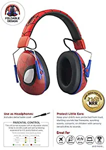 Spiderman Kids Ear Protectors Earmuffs Toddler Ear Protection and Headphones 2 in 1 Noise Reduction and Headphones for Kids Ultra Lightweight Adjustable Safe Sound Great for Concerts, Shows, and More