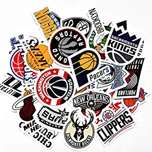 30 NBA Stickers Basketball Team Logo Set. All 30 Teams. Plus 10 More. Die Cut. Lakers Bulls Heat Warriors Celtics Cavaliers Thunder Spurs Knicks Mavericks Clippers Rockets Pacers Nets Magic Pelicans