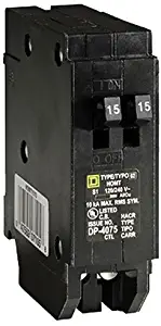 Square D by Schneider Electric HOMT1515CP Homeline 2-15 Amp Single-Pole Tandem Circuit Breaker