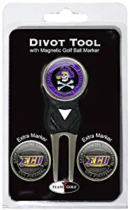 Team Golf NCAA Divot Tool with 3 Golf Ball Markers Pack, Markers are Removable Magnetic Double-Sided Enamel