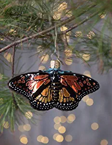 Gardener's Supply Company Monarch Butterfly Glass Ornament