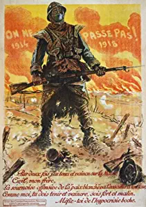 WA81 Vintage WWI French Propaganda They Shall Not Pass War Poster WW1 Re-Print - A1 (841 x 610mm) 33" x 24"