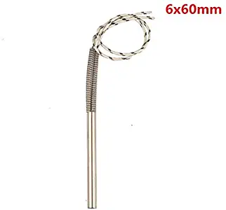 Tool Parts 10 pcs of 6X60mm Cartridge Heater Heating Elements,90W/110W/145W Air Heating Tube,Mold Electric Heat Element - (Color: 270V, Specification: SUS304 6x60mm 110W)