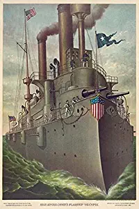 Rear Admiral Deweys flagship Olympia The Olympia was not a battleship It was listed as a Second Class Cruiser on the Naval roster Poster Print (24 x 36)