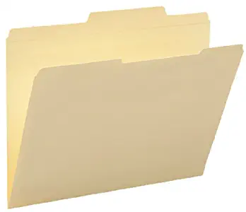 Smead File Folder, Reinforced 2/5-Cut Right of Center Position, Guide Height, Letter Size, Manila, 100 Per Box (10376)