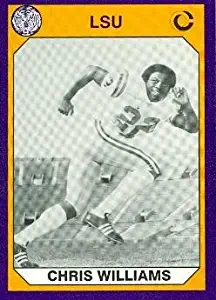 Chris Williams Football Card (LSU) 1990 Collegiate Collection #88