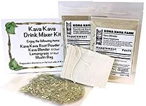 KONA KAVA FARMS Kava Basic Starter Kit For Two | Complete Kava Kava Starter Set for Natural Relaxation, Stress and Anxiety Relief | Our Favorite Kava Kava Root Powder Mixture Sample Kit