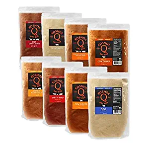 Kosmos Q BBQ Rub Variety 8 Pack | Great on Brisket, Steak, Chicken, Ribs & Pork | Best Barbecue Rub | Meat Seasoning & Spice Dry Rub | 8 Flavors | 1 Lb Bag of Each Flavor Blend