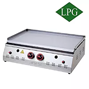 28 '' (70 cm) PROPANE GAS Professional Commercial Kitchen Equipment Countertop Tabletop Flat Top Grill Restaurant Cafe Bistro Home Grill Hot Plate BBQ Cooktop Manual Griddle Propan LPG