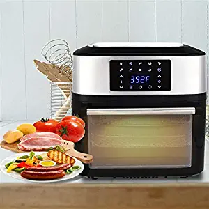 16.91Quarts/16L 10-in-1 Air Fryer with Rotisserie and Dehydrator, 1800W Large Countertop Family Size Electric Air Fryer Oven with Timer and Temperature Control, LED Digital Display and 8 Accessories (Upgrade-Air Fryer-16.91Quarts/16L/1800W)