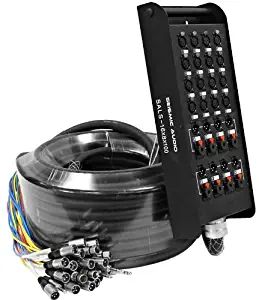 Seismic Audio - SALS-16x8x100 - 16 Channel 100' Pro Stage XLR Snake Cable (XLR & 1/4" TRS Returns) for Recording, Stage, Studio use