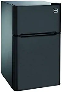 RCA RFR832-BLACK, 3.2 cu. ft. 2 Door Fridge with Freezer, Black Bar Fridge