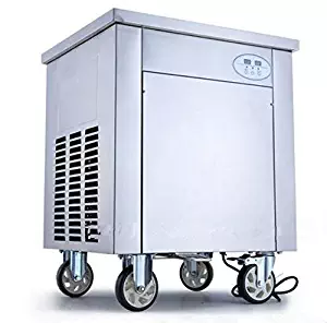 JIAWANSHUN Yogurt Real Fruits Fried Ice Cream Roll Machine Thailand Ice Cream Machine 220V 900W 30kg/h 45cm