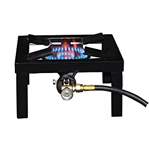 Basecamp Single Burner Angle Iron Camping Stove, Black