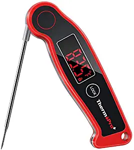 ThermoPro TP19 Waterproof Digital Meat Thermometer for Grilling with Ambidextrous Backlit & Thermocouple Instant Read Thermometer Kitchen Cooking Food Thermometer for Candy Water Oil BBQ Grill Smoker