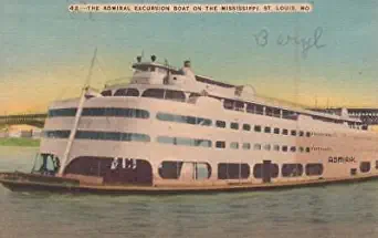G3644 MO, St. Louis Admiral Excursion Boat Postcard