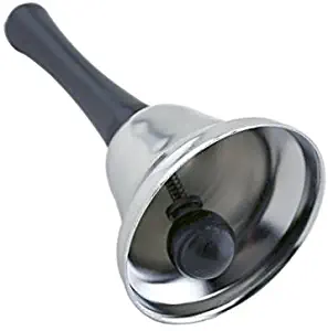 Adorox Silver Steel Hand Bell Loud Call Bell Alarm