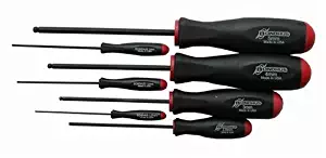 Bondhus 10687 Set of 7 Balldriver Screwdrivers, ProGuard Finish, sizes 1.27-5mm