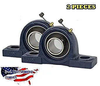 2 Piece- UCP207-20 Pillow Block Bearing 1-1/4 inch Size Bore, Solid Base, Self-Alignment by Jeremywell